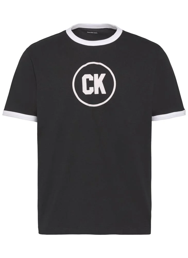 Calvin Klein Jeans  Graphic Logo Ringer T-shirt for Men | Best Price UAE